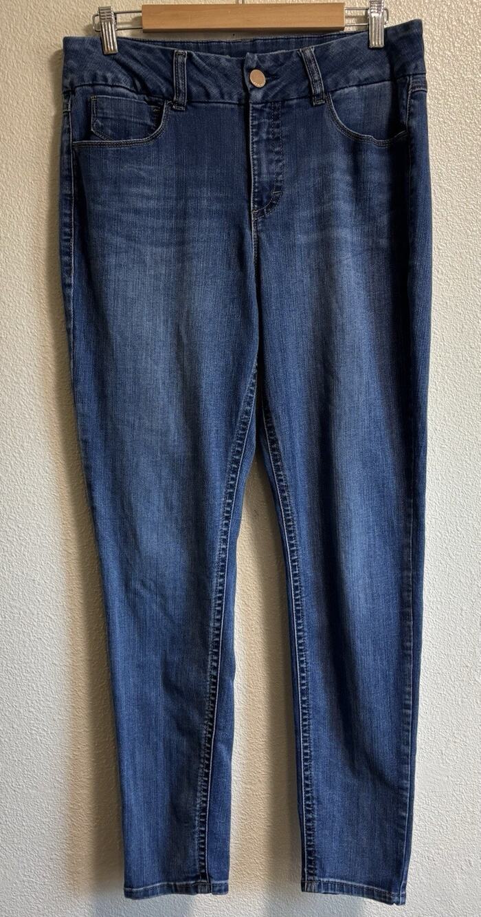 Seven7 Skinny Jeans Tummyless Womens Size 14 Blue Denim Stretch Cowgirl Western - Picture 1 of 8